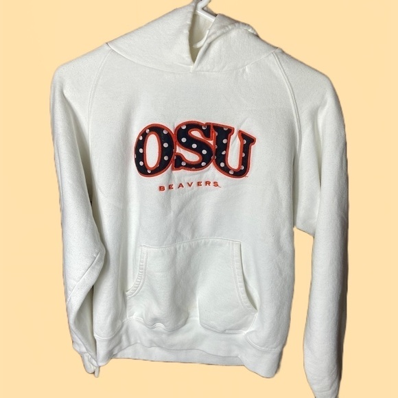 Oregon State Beavers Jansport White Hoodie – Polka Dot Lettering – Size M - Picture 2 of 8